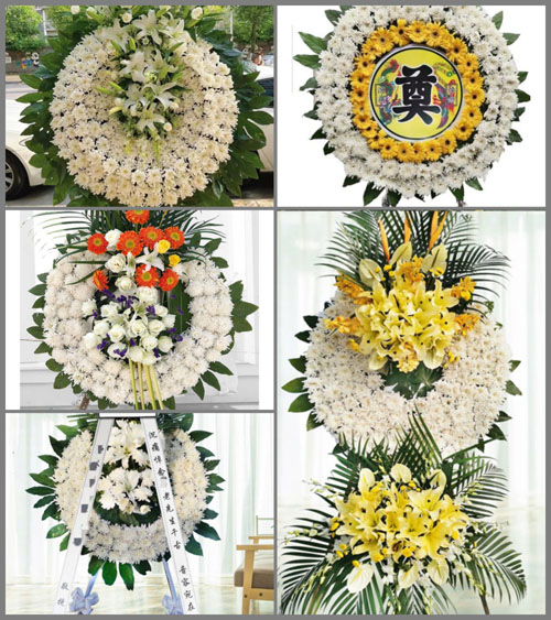 浙江省丽水青田县小舟山乡平风光村花圈速递
